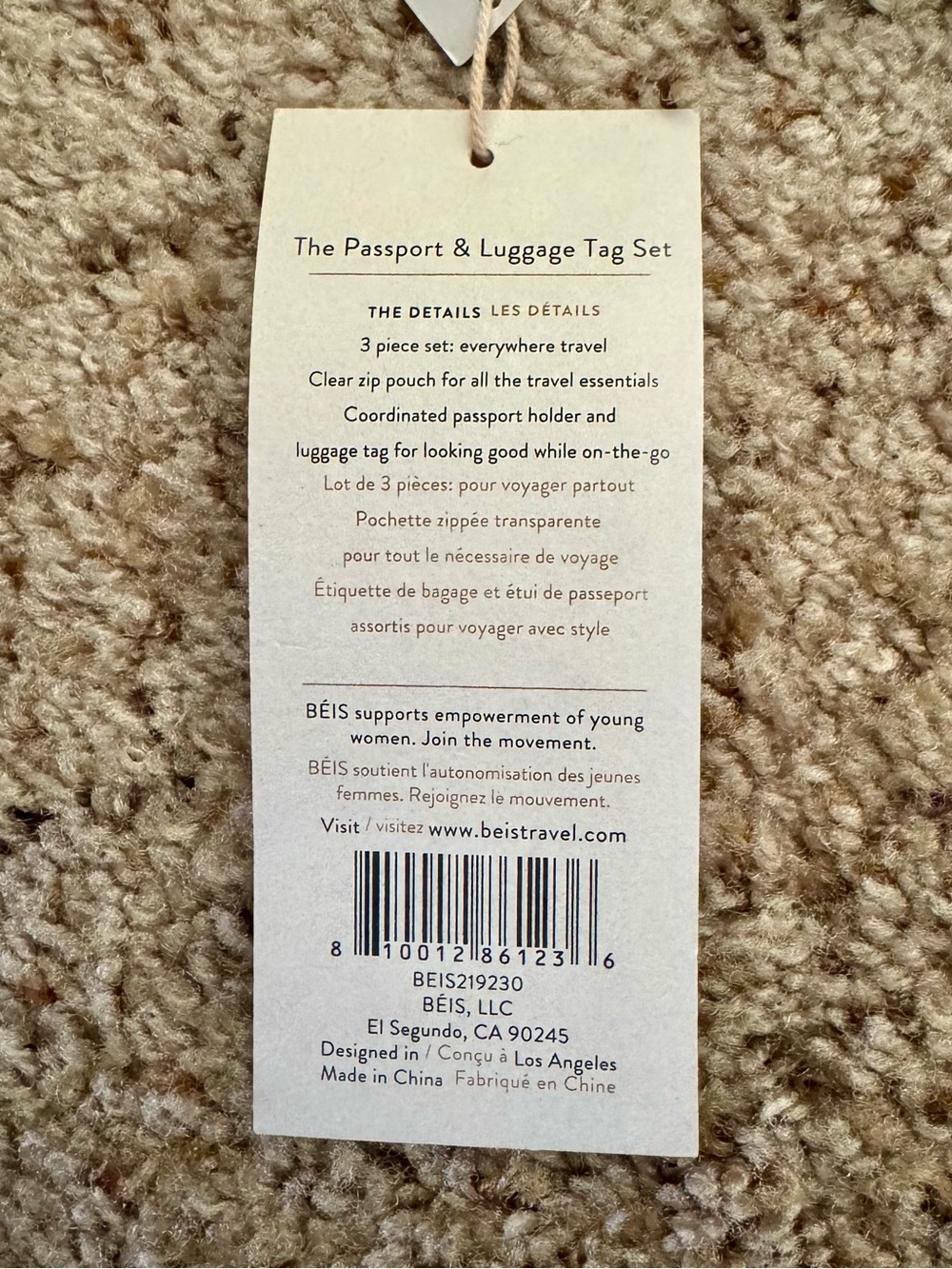 BÉIS Passport & Luggage Tag Set - Picture 3 of 3